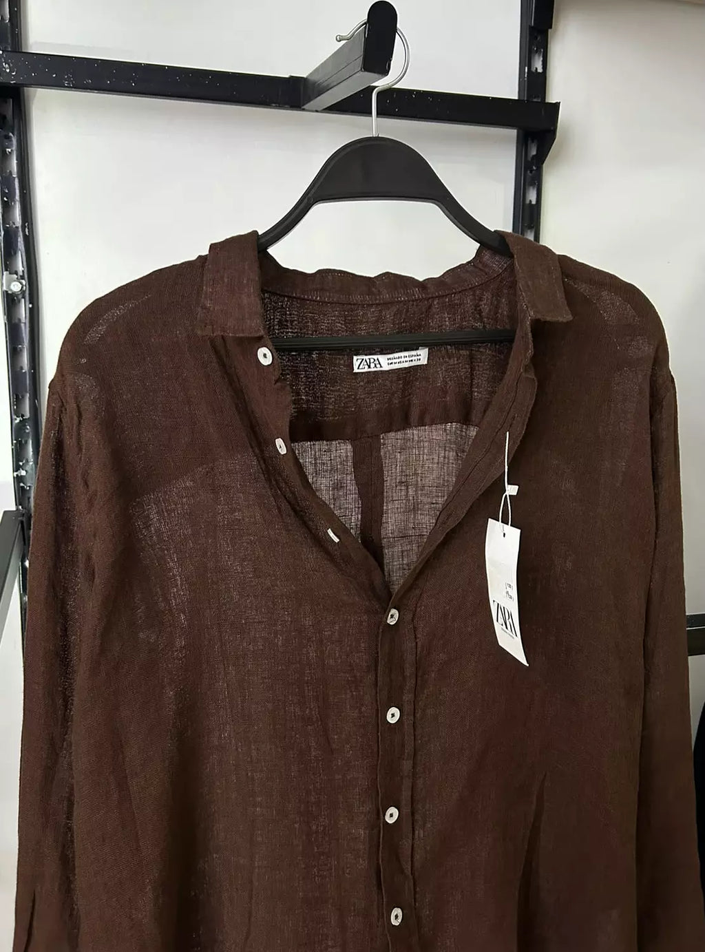 Zara Relaxed Linen Blend Overshirt