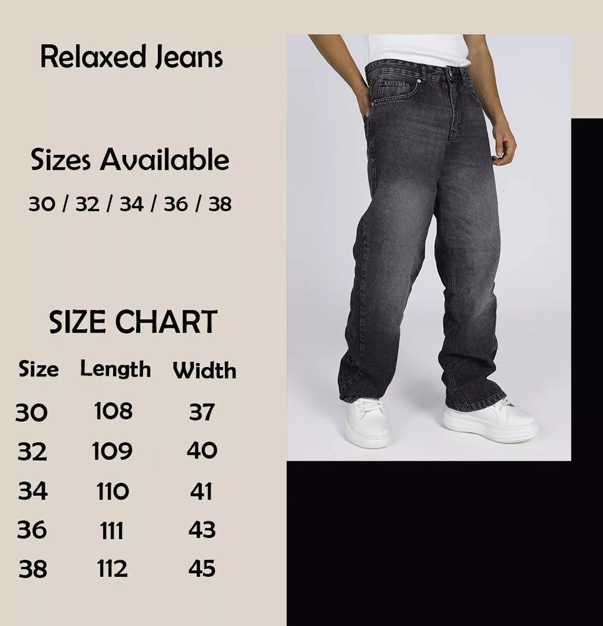 Washed Black Relaxed Fit Jeans