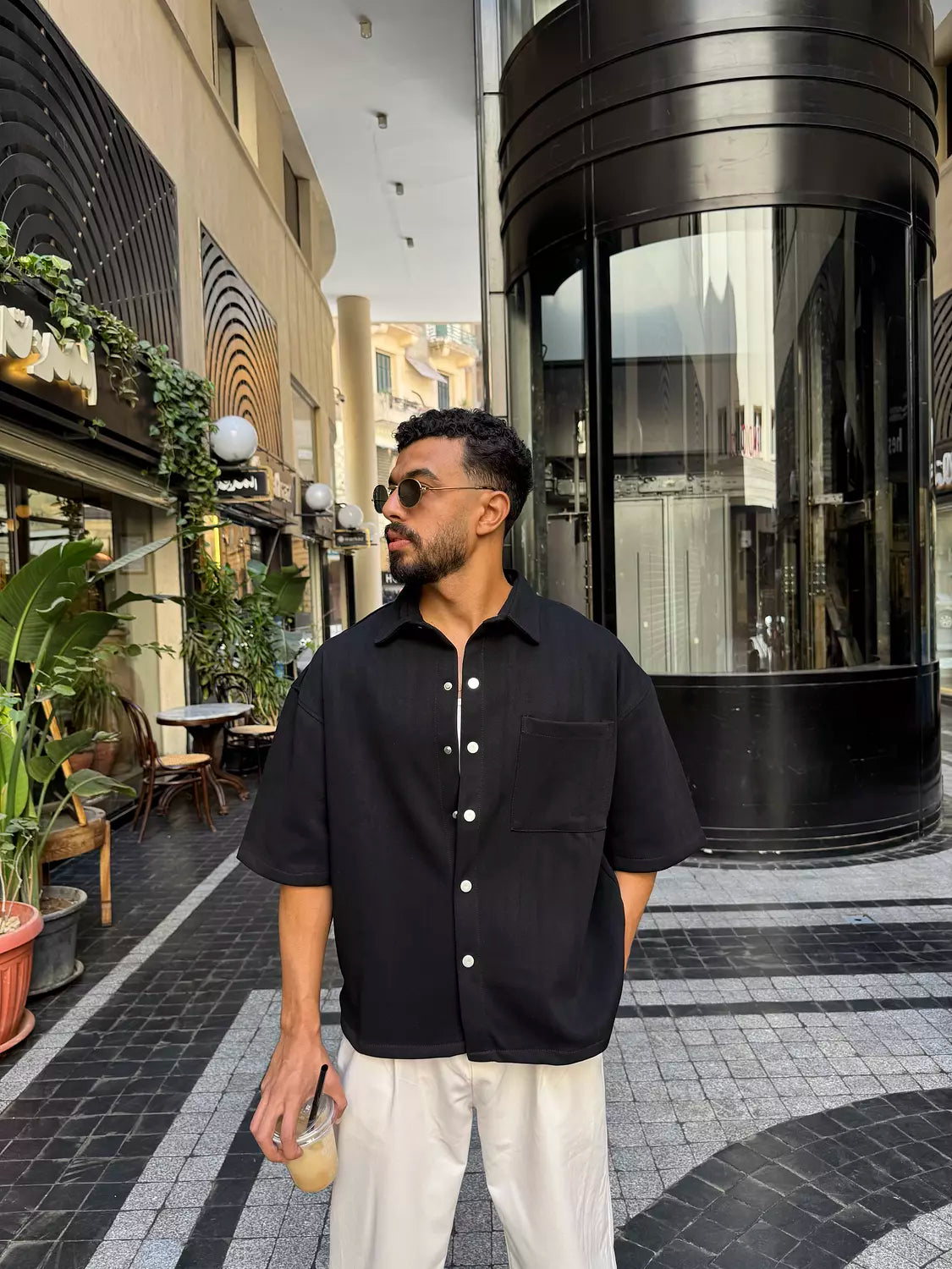 Boxy Back Puff Print Overshirt