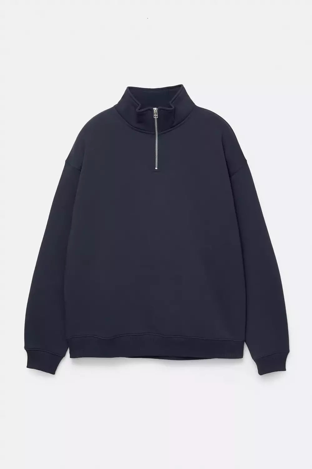 Pull&bear Basic Quarter Zip Sweatshirt