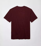 American Eagle Printed Burgundy T-shirt