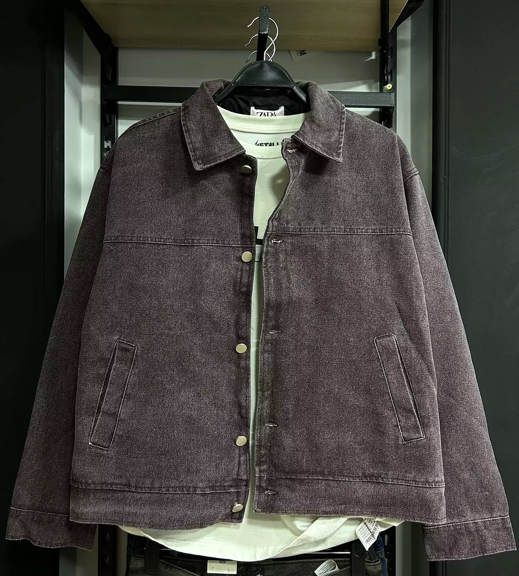 Washed Denim Utility Jacket