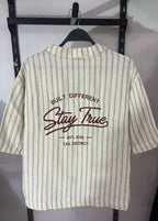Stay True Embroidered Stripe Shirt