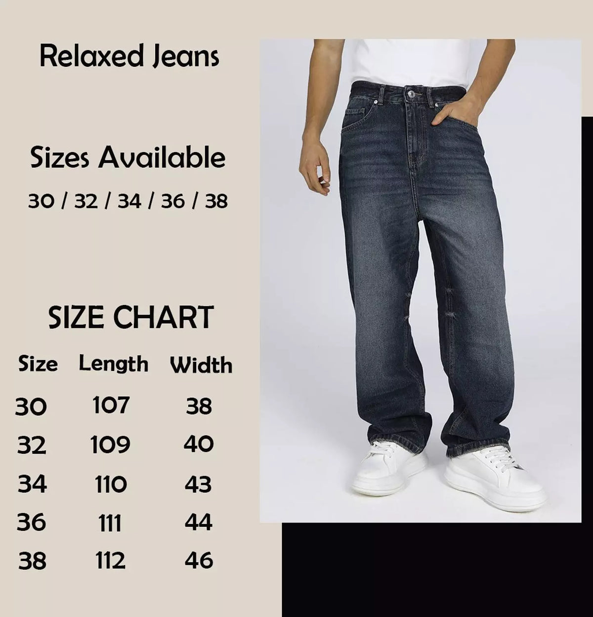 Classic Dark Wash Relaxed Jeans