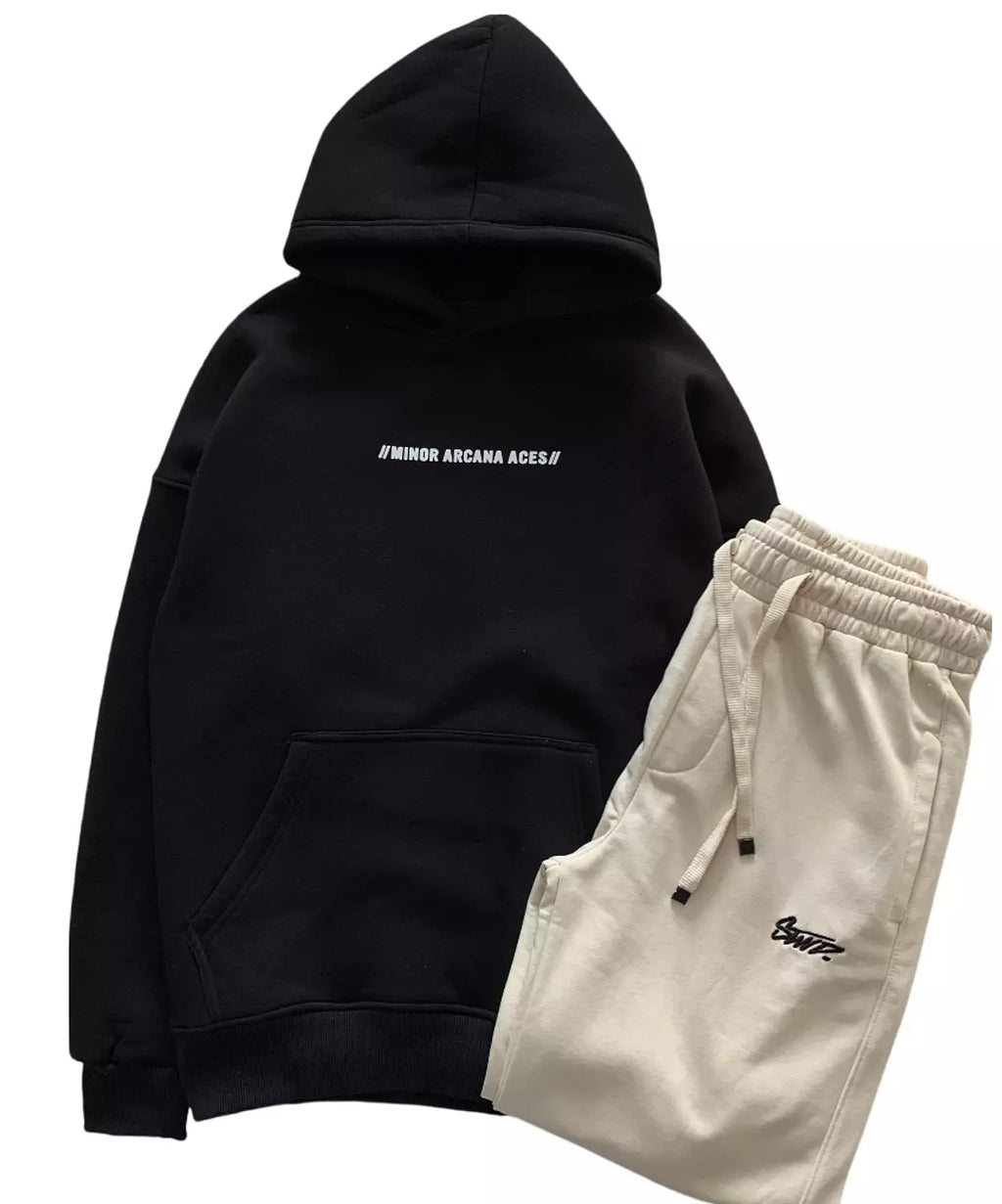 Print hoodie With Slogan