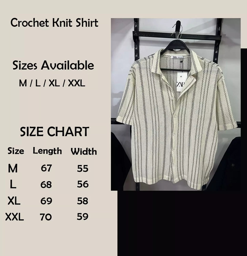 Zara Crochet Knit Shirt