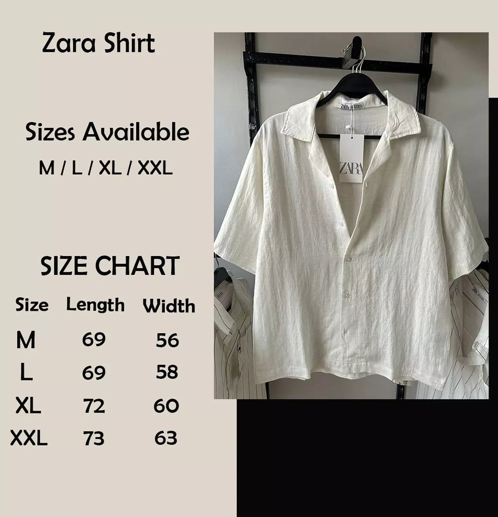 Zara Linen Half Sleeve Shirt