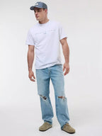 American Eagle Printed White T-shirt