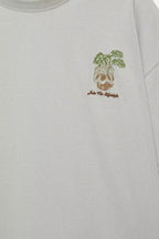 Pull&Bear Tropical Embroidered Oversized T-Shirt