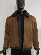 Faux Suede Shearling Jacket