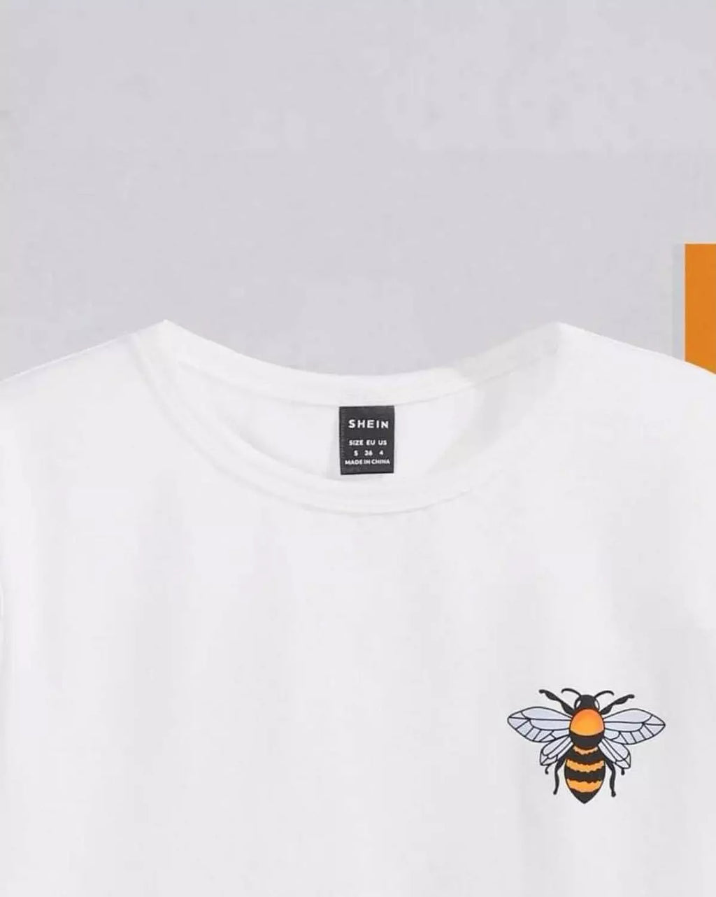 Shein Bee Crop Tee