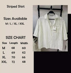 Striped Short Sleeve Cropped Shirt