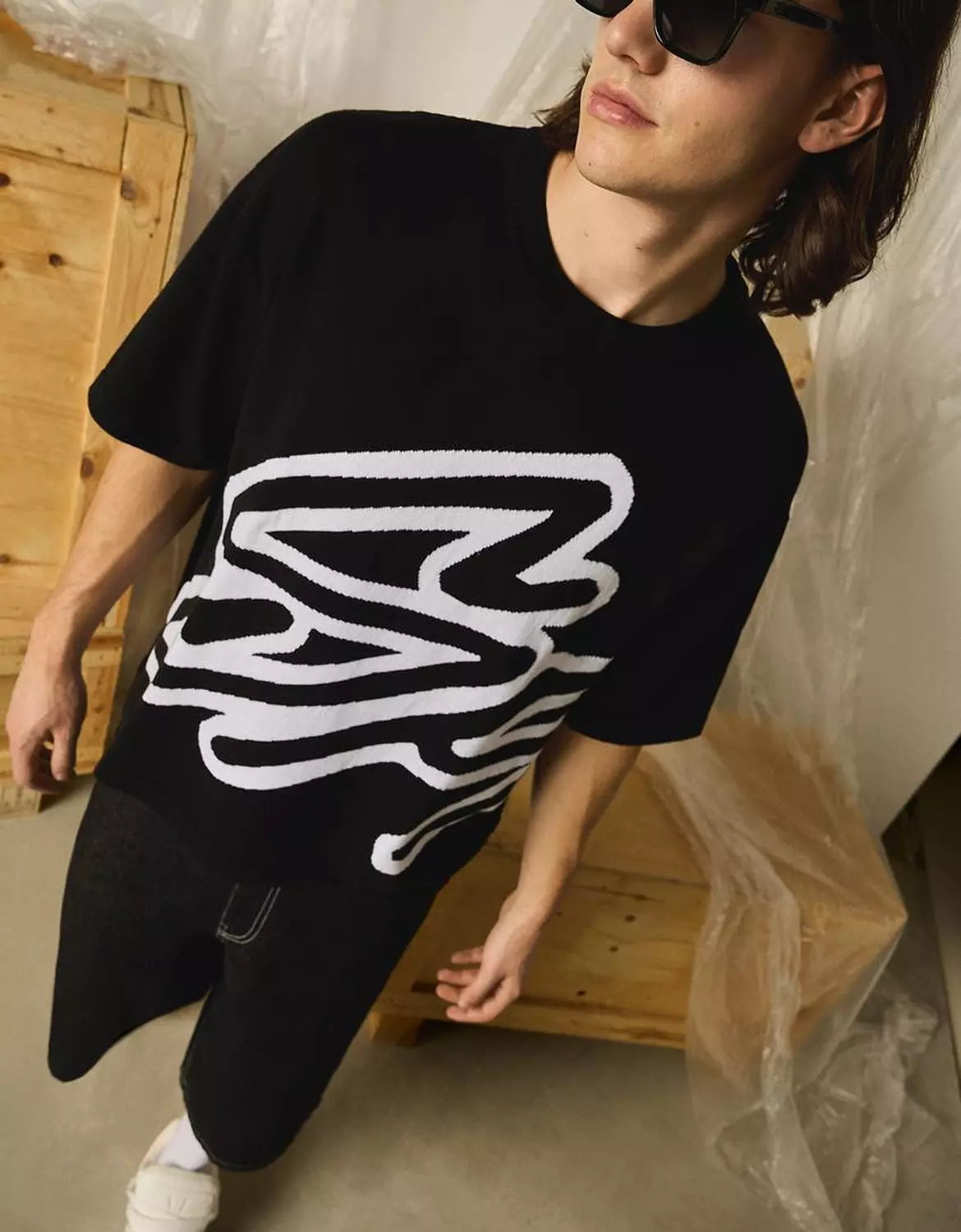 BERSHKA SHORT SLEEVE PRINT T-SHIRT