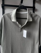 Textured Knit Polo Shirt