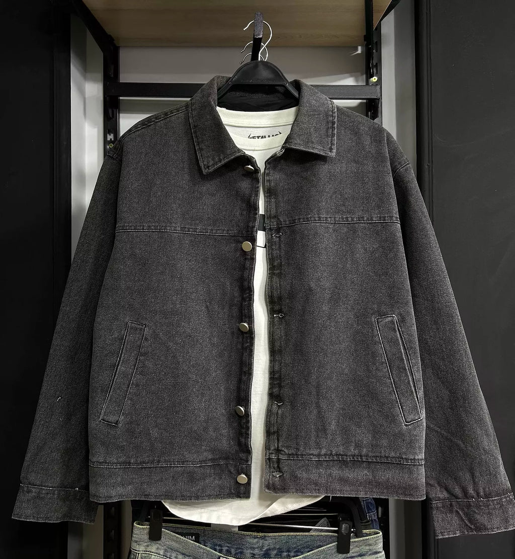 Washed Denim Utility Jacket