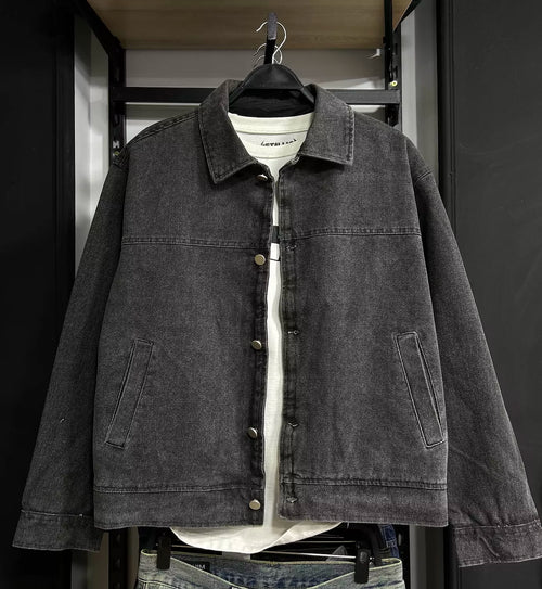 Washed Denim Utility Jacket