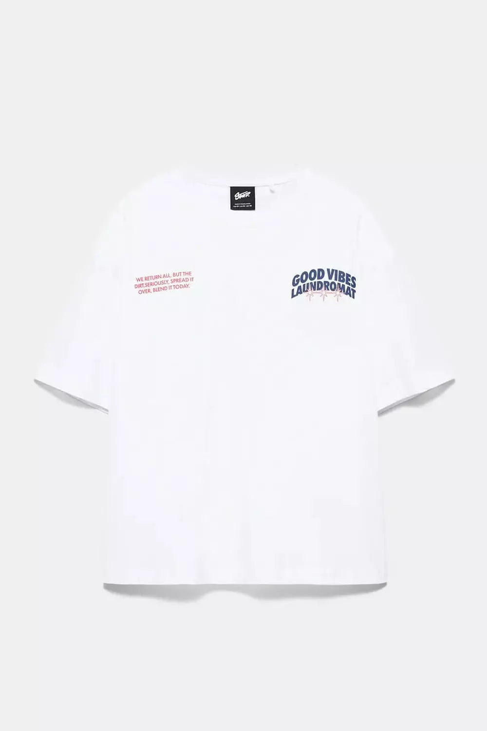 PULL&BEAR LAUNDROMAT GRAPHIC T-SHIRT