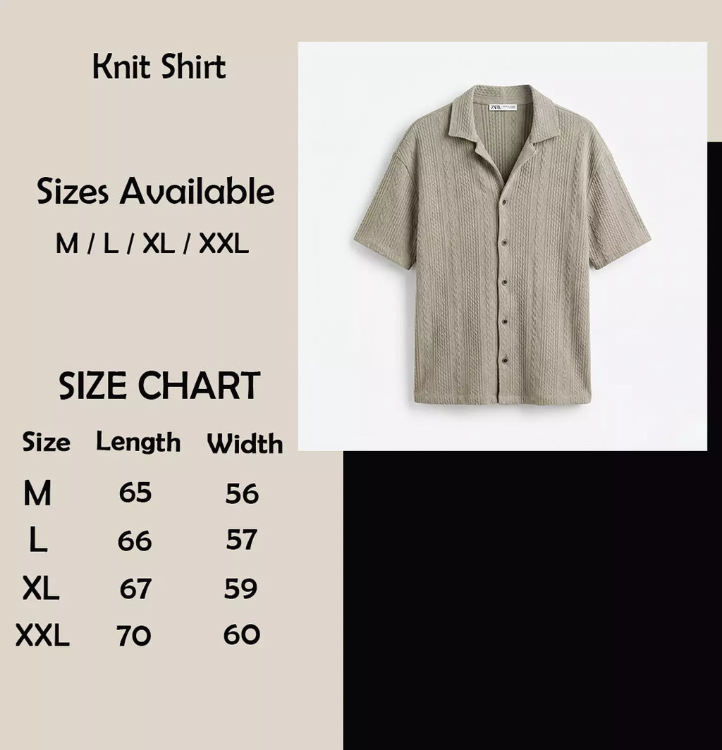 Zara Knit Half Sleaves Shirt