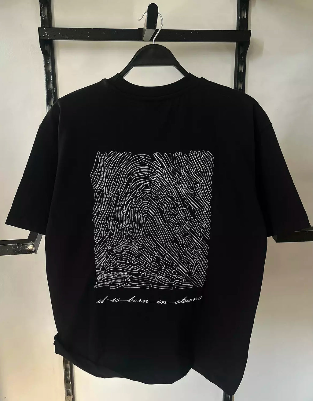 Pull&Bear Chaos Fingerprint Oversized T-Shirt