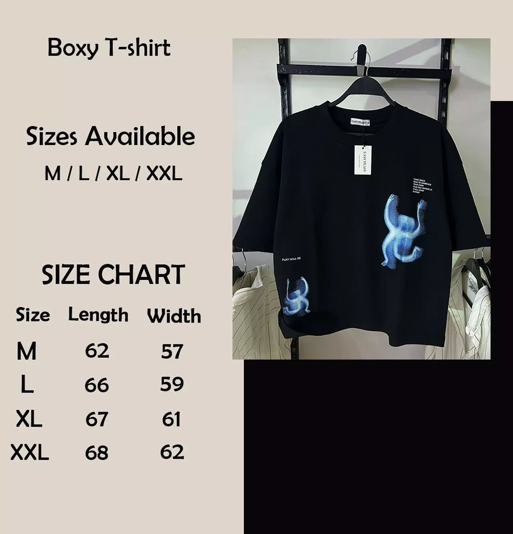 Blue Motion Boxy Fit T-Shirt