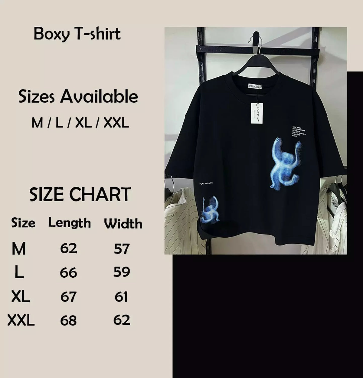 Blue Motion Boxy Fit T-Shirt