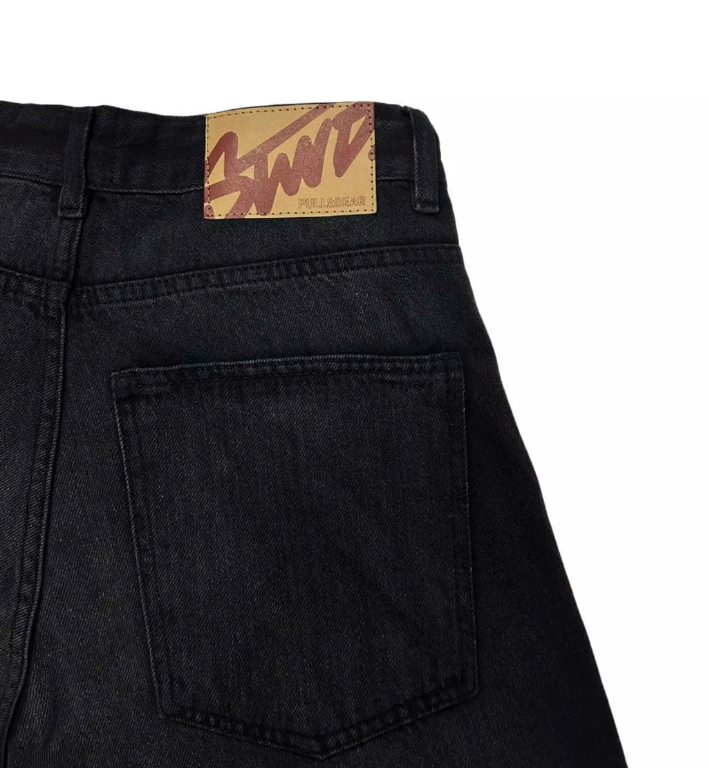 Pull&Bear ‘’STWD’’ Straight Black Jeans