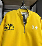 Pull&Bear Half-Zip Graphic Sweatshirt
