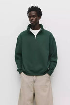 Pull&bear Basic Quarter Zip Sweatshirt