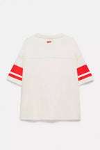 PULL&BEAR VARSITY 91 EMBROIDERED T-SHIRT