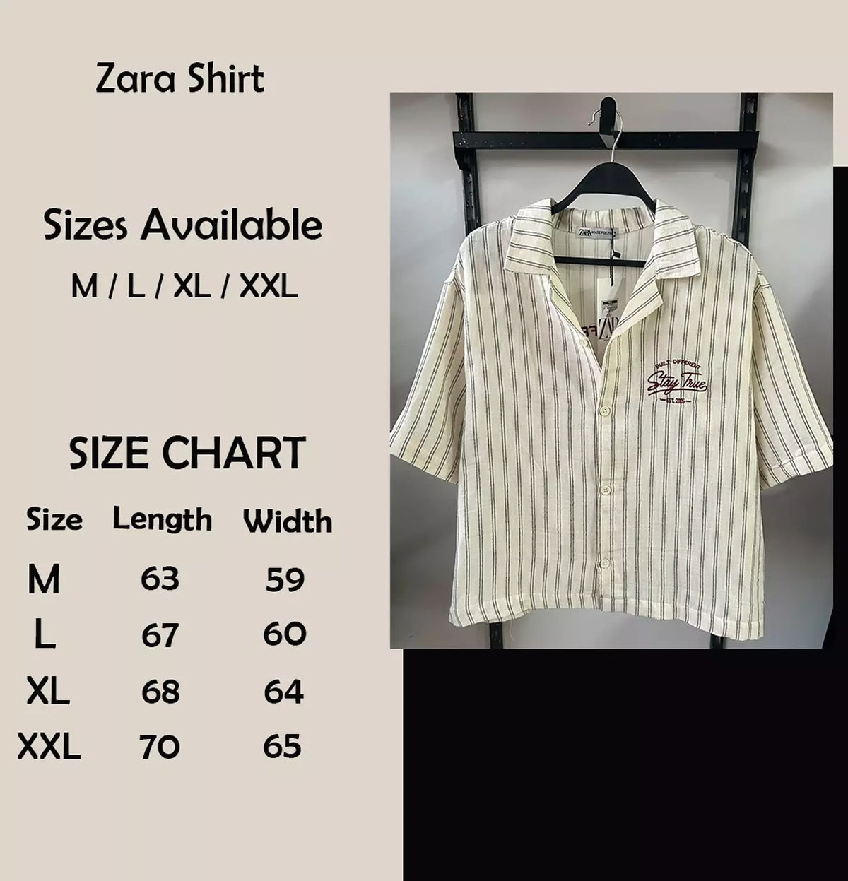 Stay True Embroidered Stripe Shirt