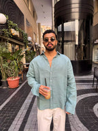 Zara Relaxed Linen Blend Overshirt