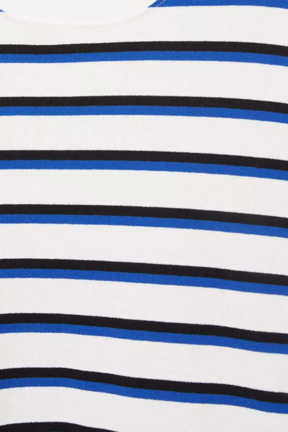 PULL&BEAR STRIPED SHORT SLEEVE T-SHIRT - BLUE