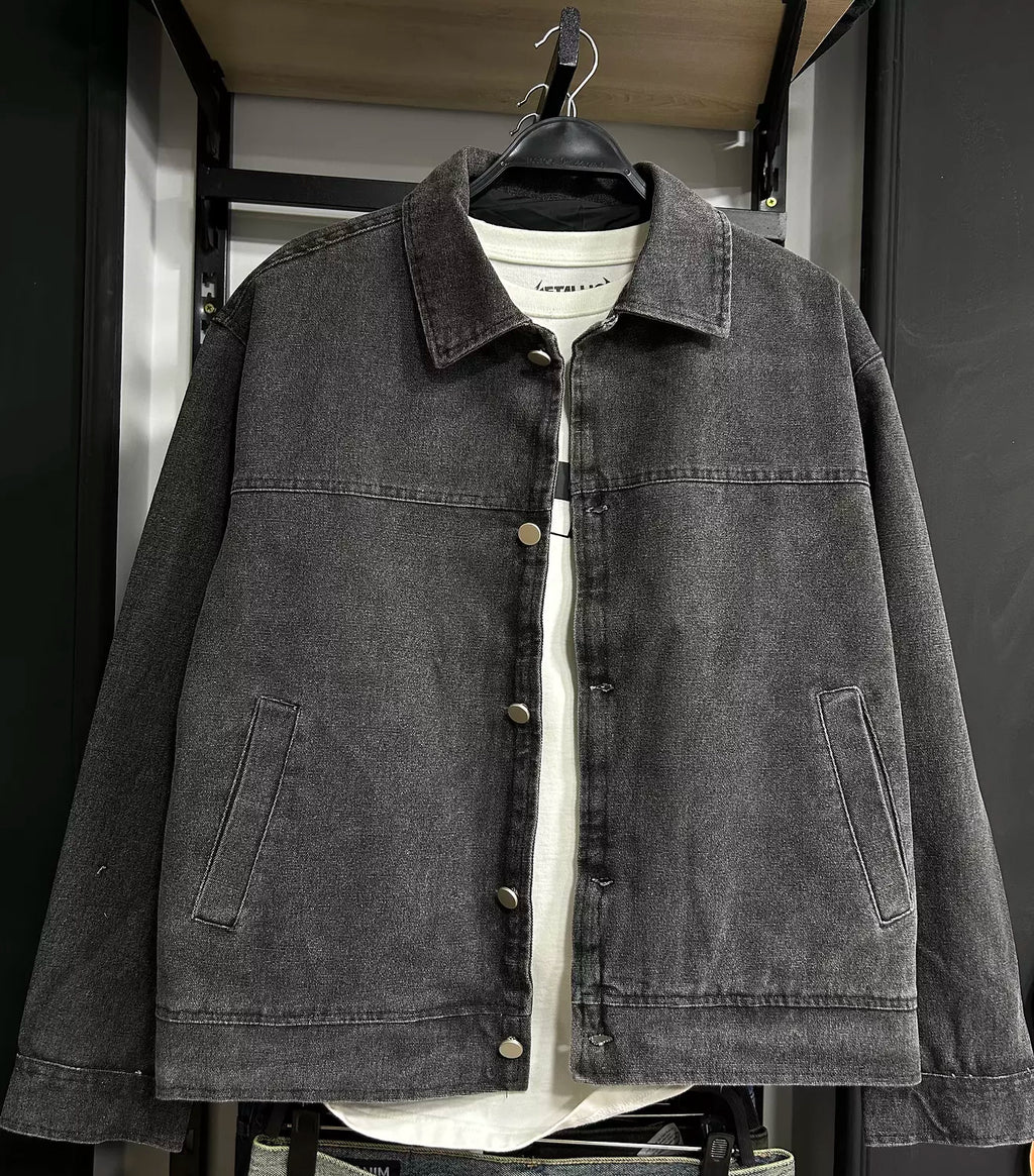Washed Denim Utility Jacket