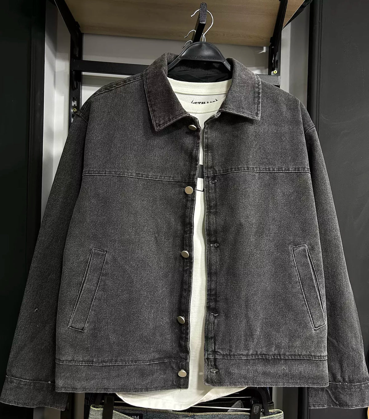 Washed Denim Utility Jacket