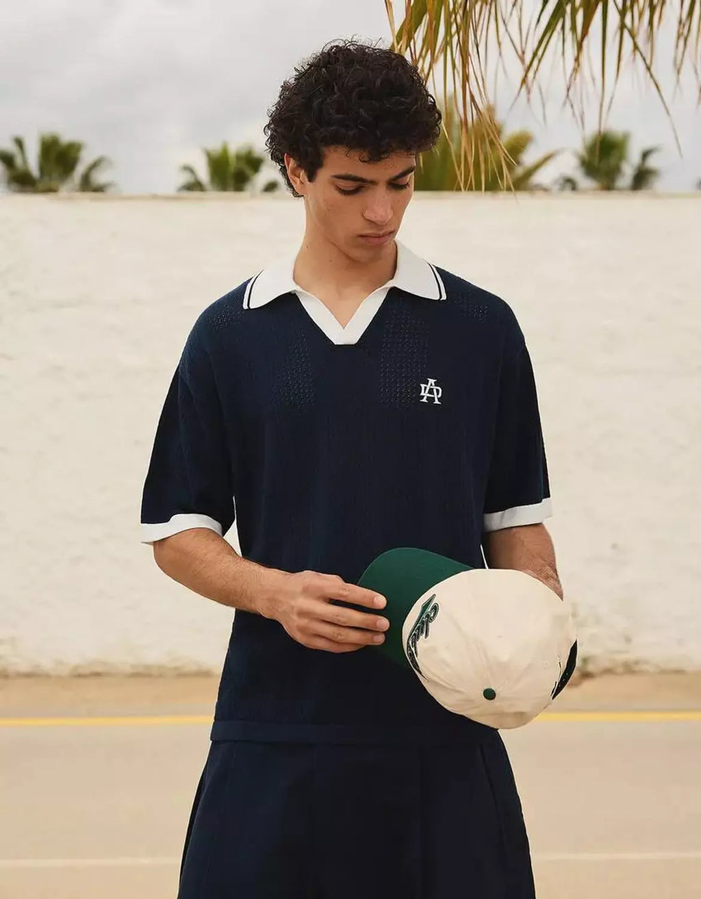 Bershka Heritage Crest Knit Polo