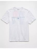 American Eagle Printed White T-shirt