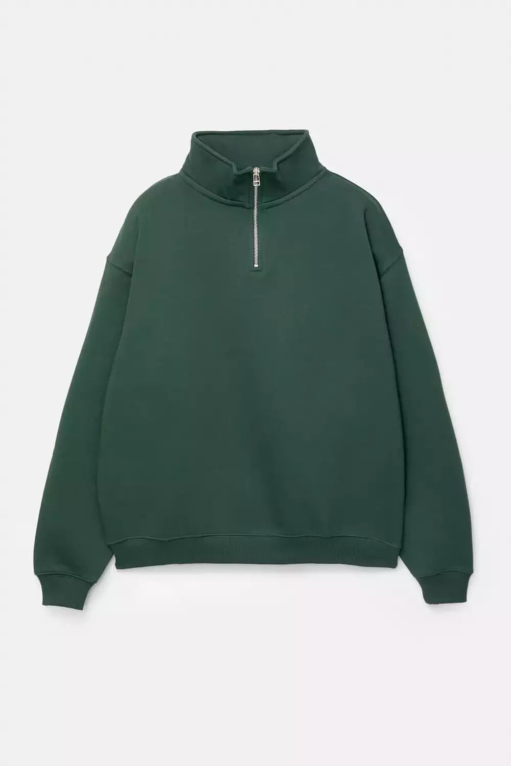 Pull&bear Basic Quarter Zip Sweatshirt