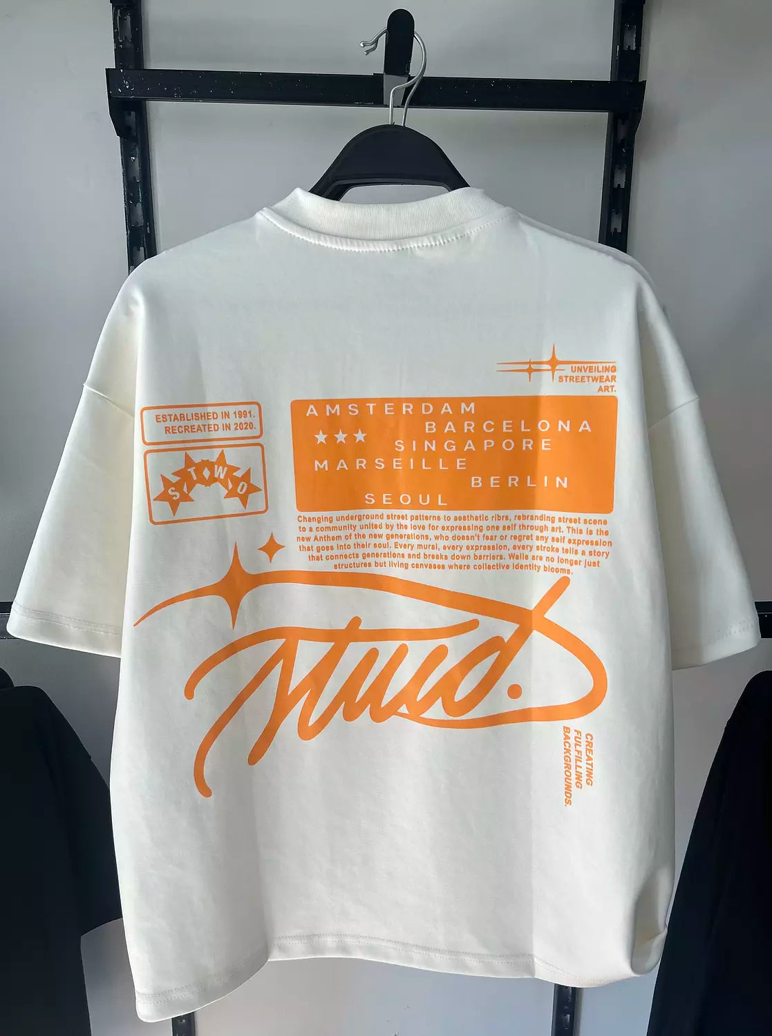 PULL&BEAR STWD OFF-White T-SHIRT