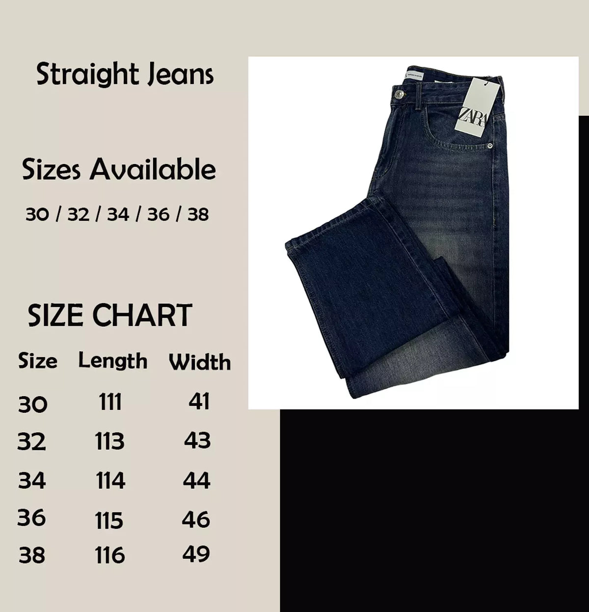 Zara Mid Dark Blue Denim Jeans