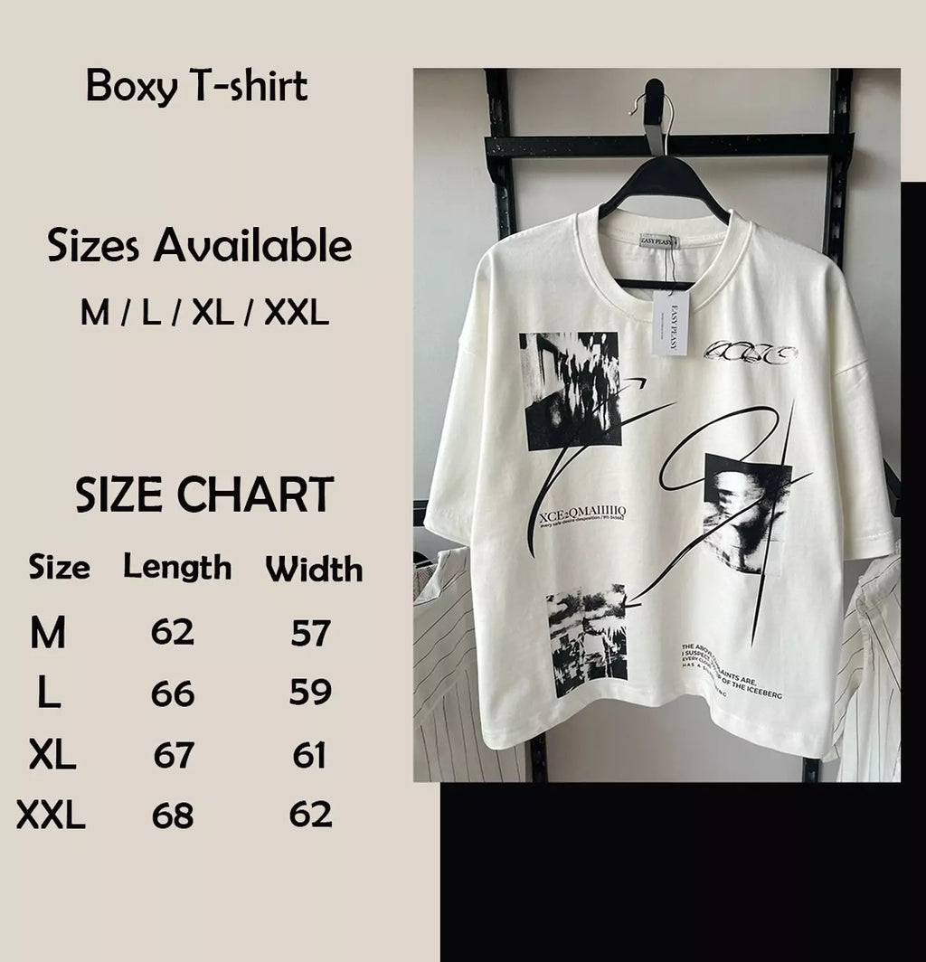 Urban Abstract Graphic Boxy Fit T-shirt