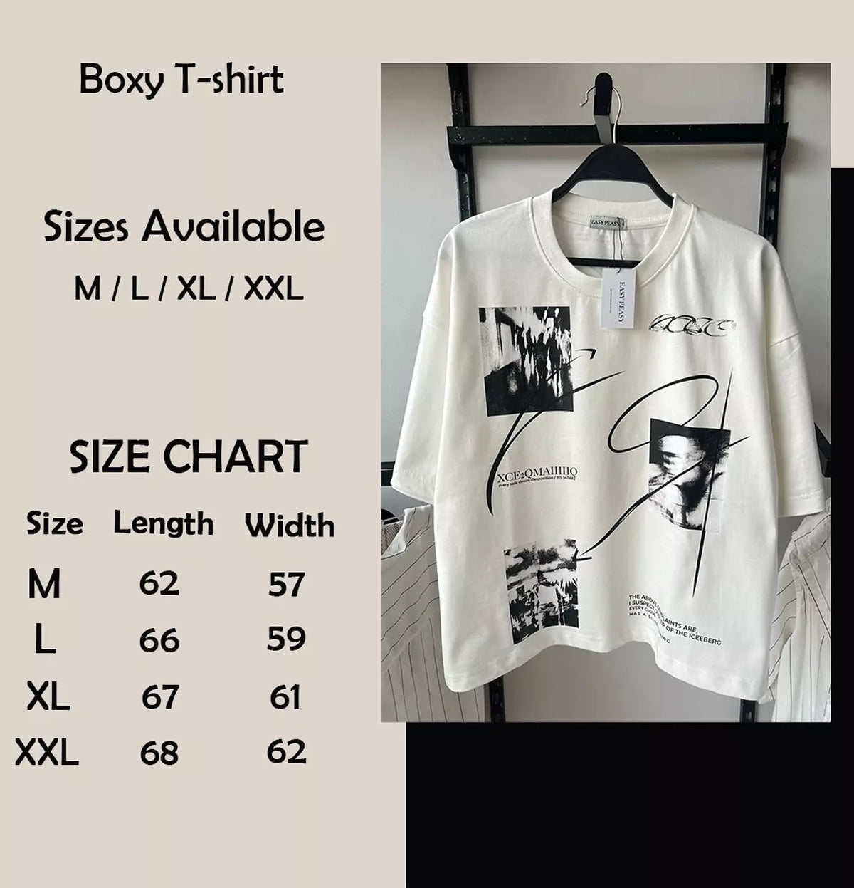 Urban Abstract Graphic Boxy Fit T-shirt