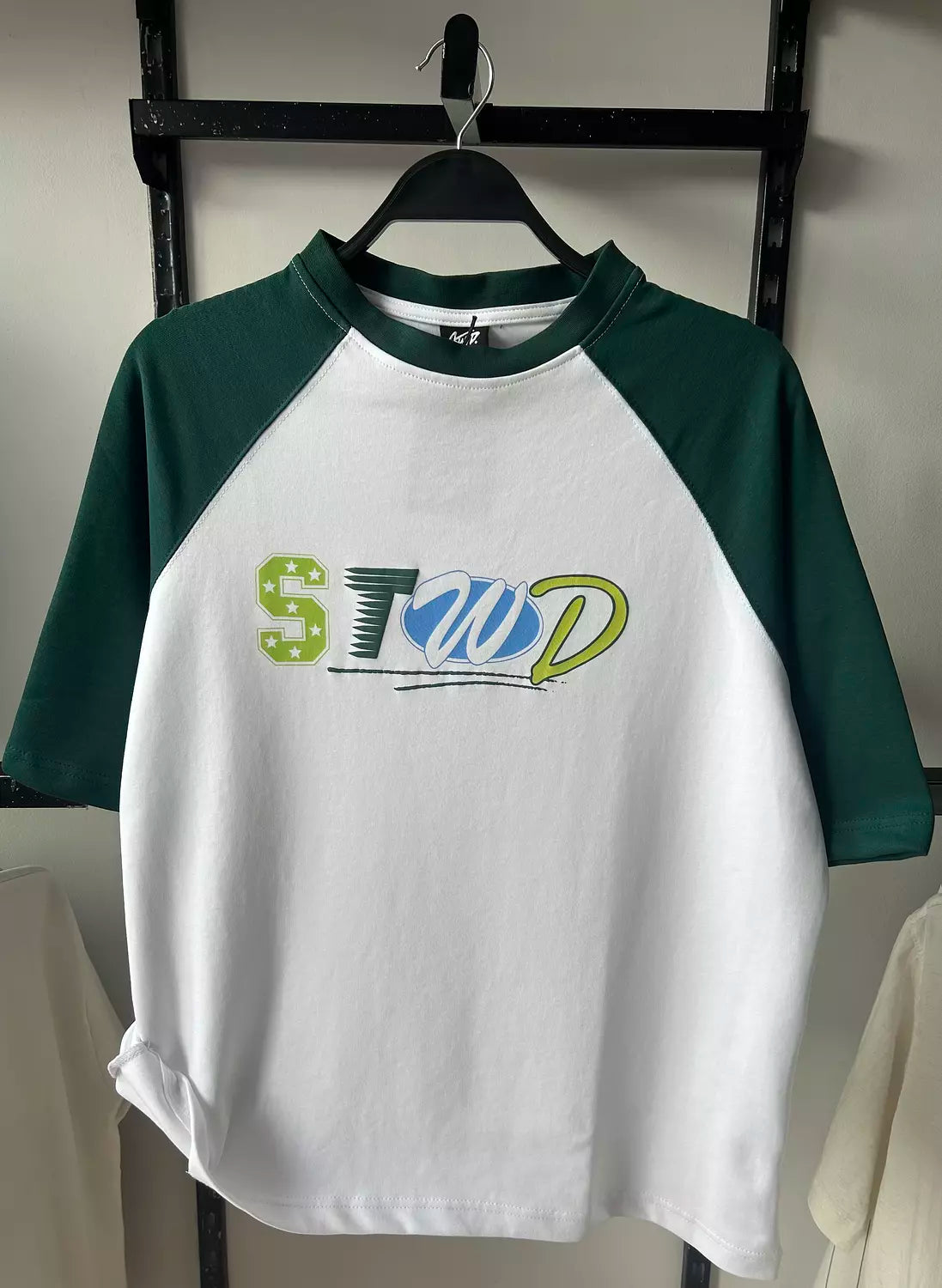 PULL&BEAR - HVID RAGLAN -T-SHIRT