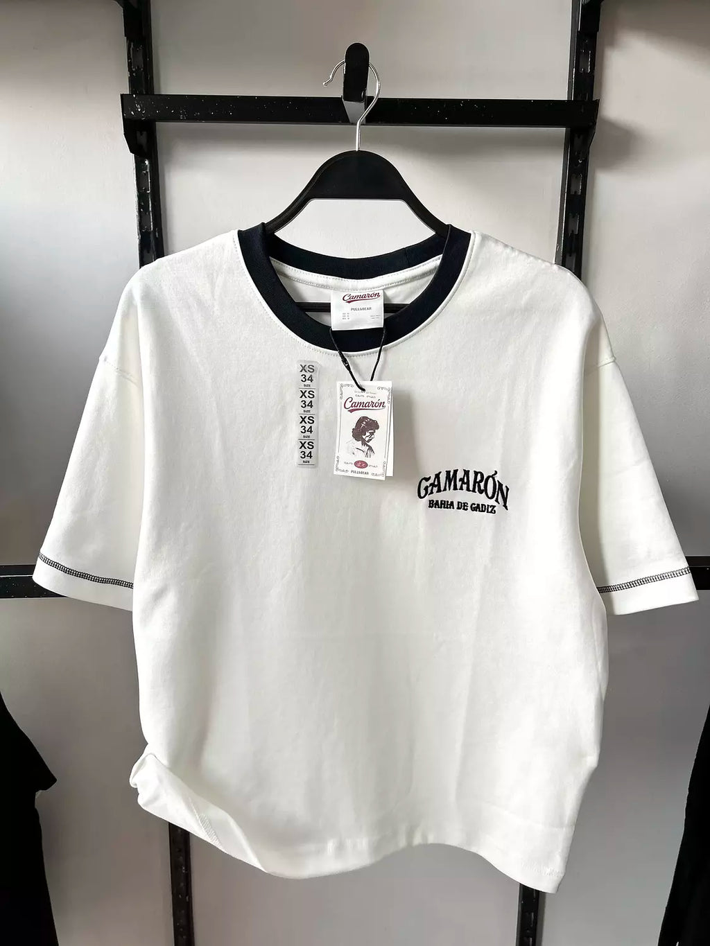 Pull&Bear Camarón Oversized Ringer T-Shirt