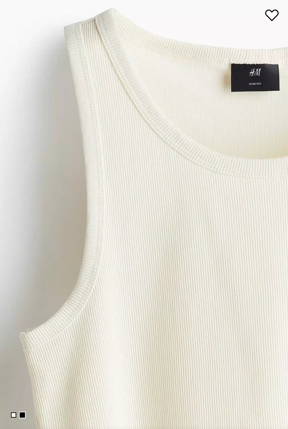 H&M SLIM FIT RIBBED TANK TOP