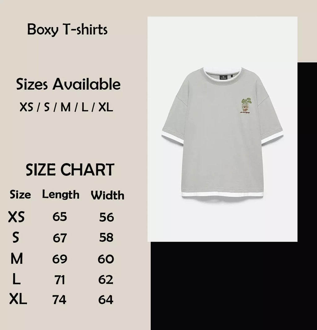 Pull&Bear Tropical Embroidered Oversized T-Shirt