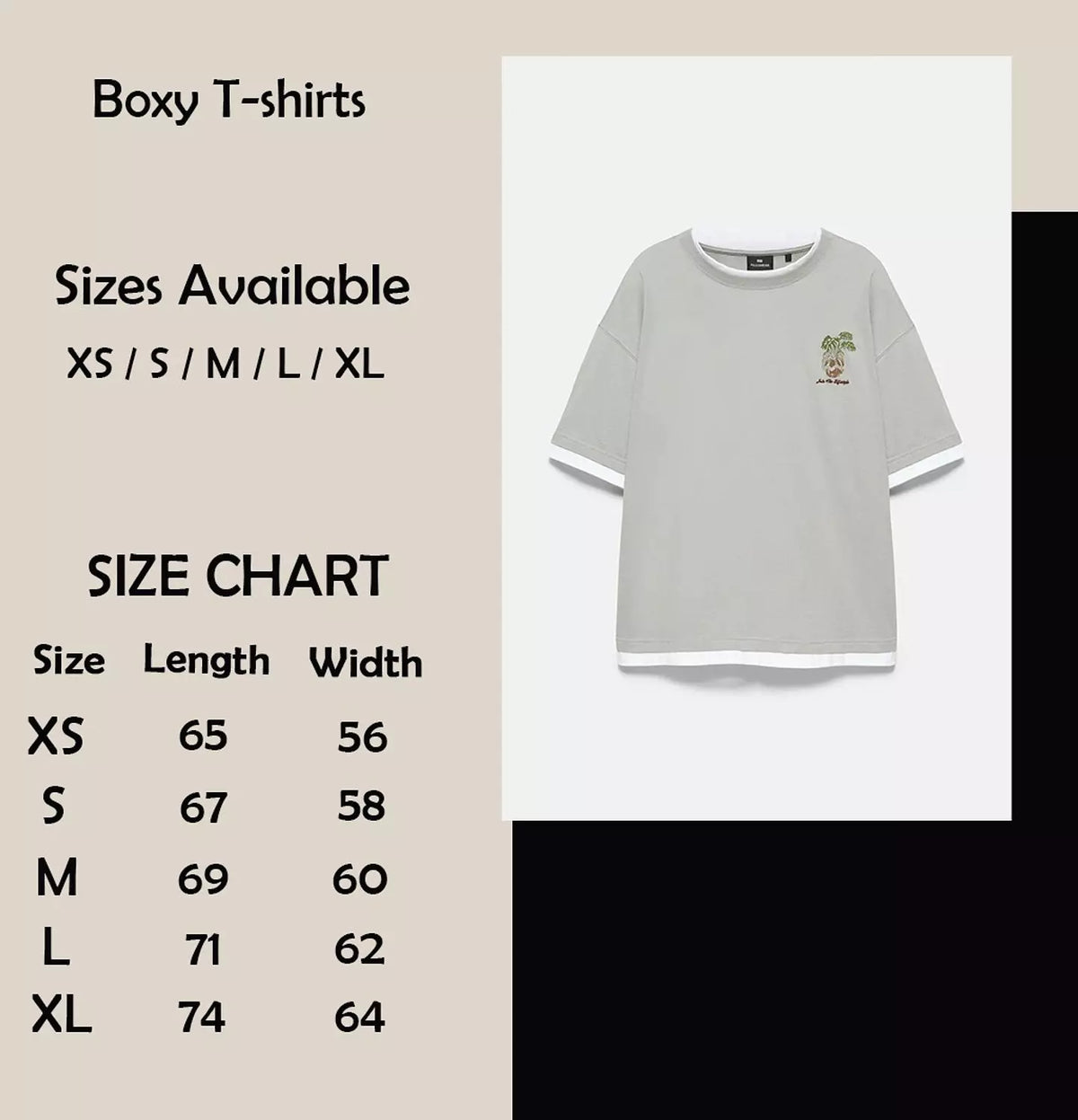 Pull&Bear Tropical Embroidered Oversized T-Shirt