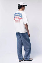 PULL&BEAR LAUNDROMAT GRAPHIC T-SHIRT