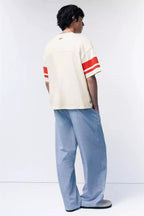 PULL&BEAR VARSITY 91 EMBROIDERED T-SHIRT