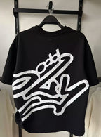 BERSHKA SHORT SLEEVE PRINT T-SHIRT