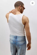 H&M SLIM FIT RIBBED TANK TOP